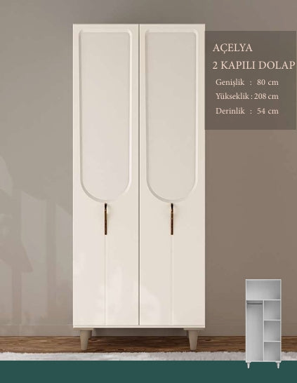 CSTR AÇELYA 2 KAPAKLI DOLAP