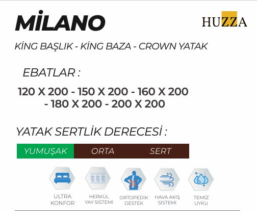 MİLANO 160*200 YATAK BAZA BAŞLIK