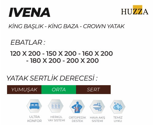 IVANE 180*200 BAZA BAŞLIK YATAK