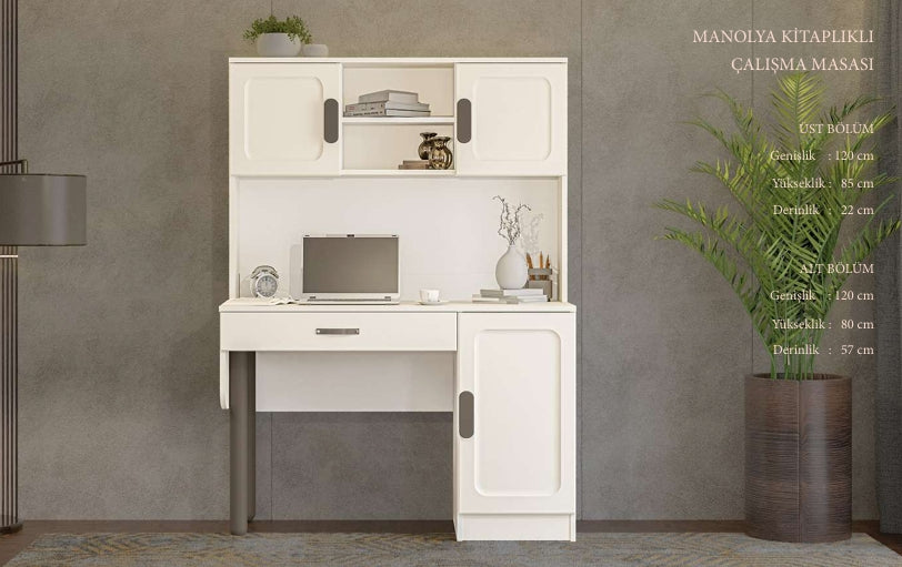 CSTR MANOLYA KİTAPLIKLI ÇALIŞMA MASASI