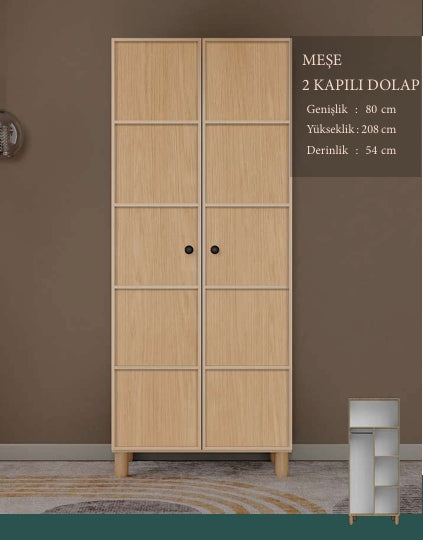CSTR MEŞE 2 KAPAKLI DOLAP