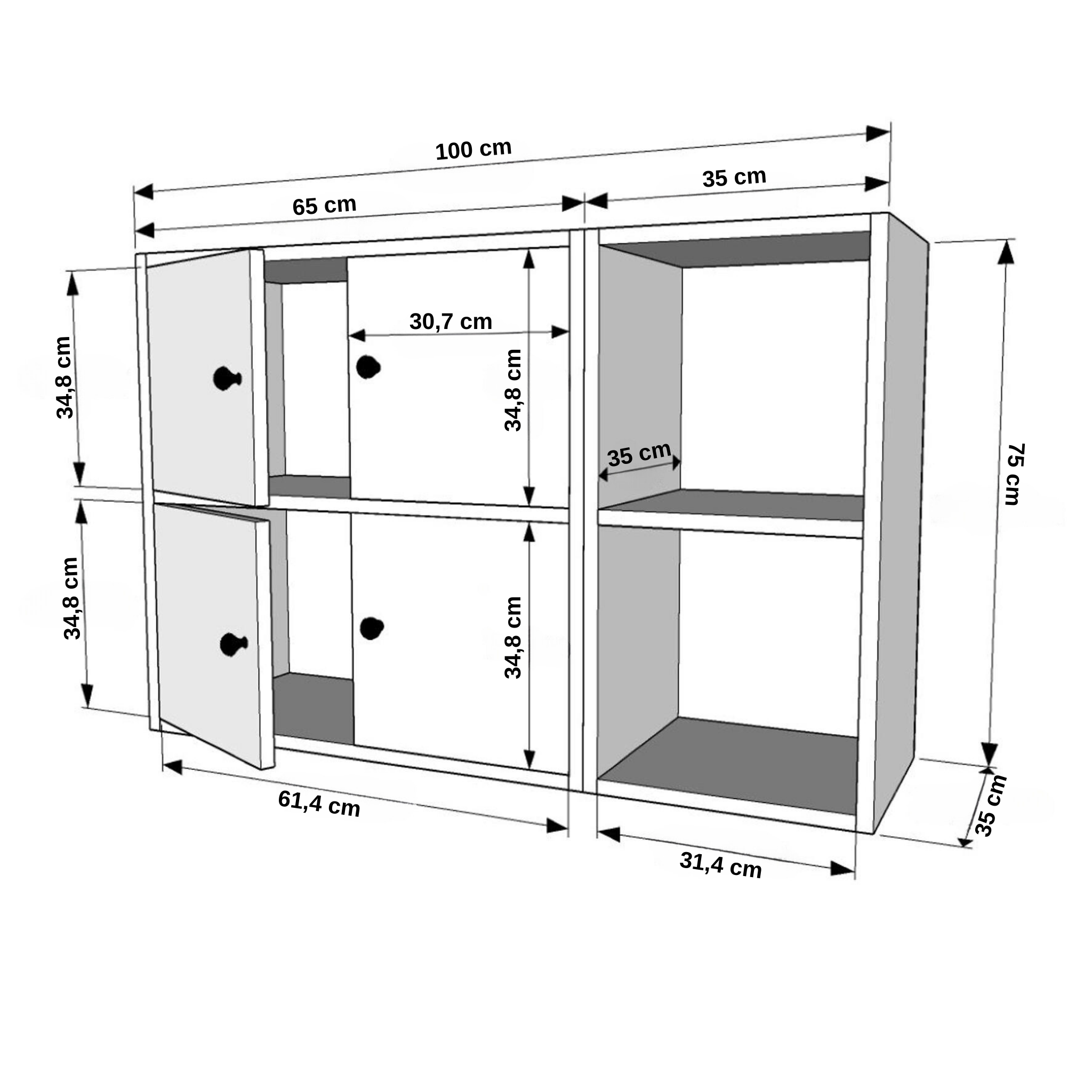 Ayakkabı Dolabı - 100 cm (Suntalam)