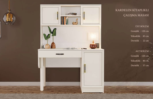 CSTR KARDELEN KİTAPLIKLI ÇALIŞMA MASASI