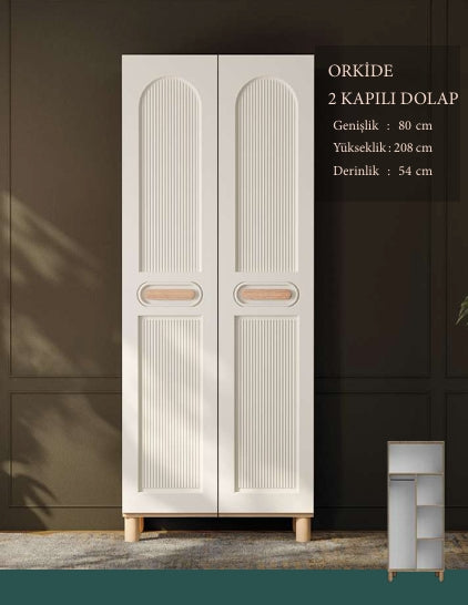 CSTR ORKİDE 2 KAPAKLI DOLAP